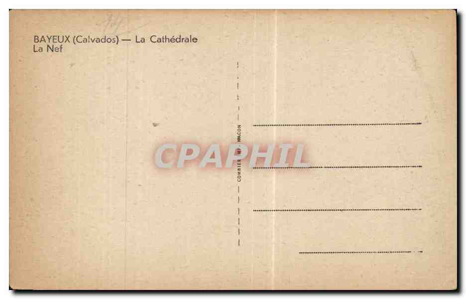 Bayeux (Calvados) — La Cathédrale — La Nef — Reverso