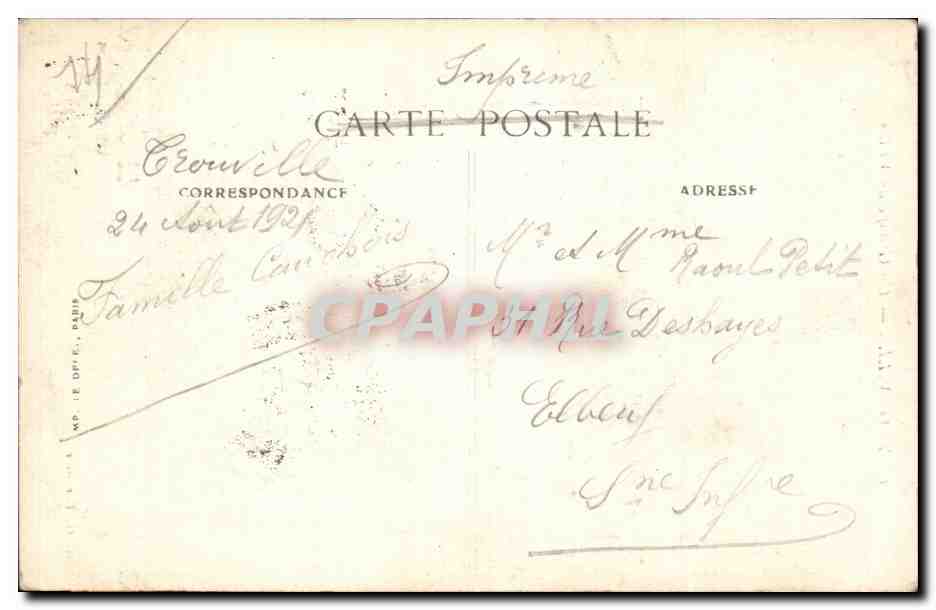 CPA Trouville Un groupe de villas — Verso