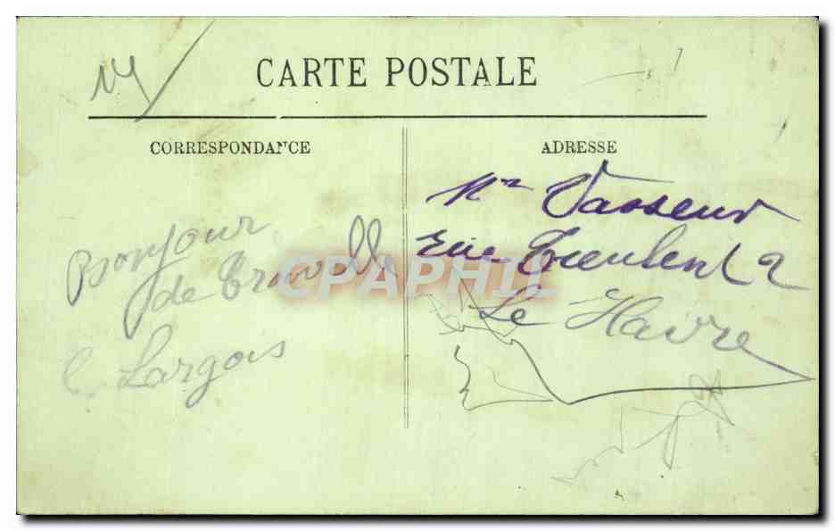 CPA Trouville La plage et les planches — Verso