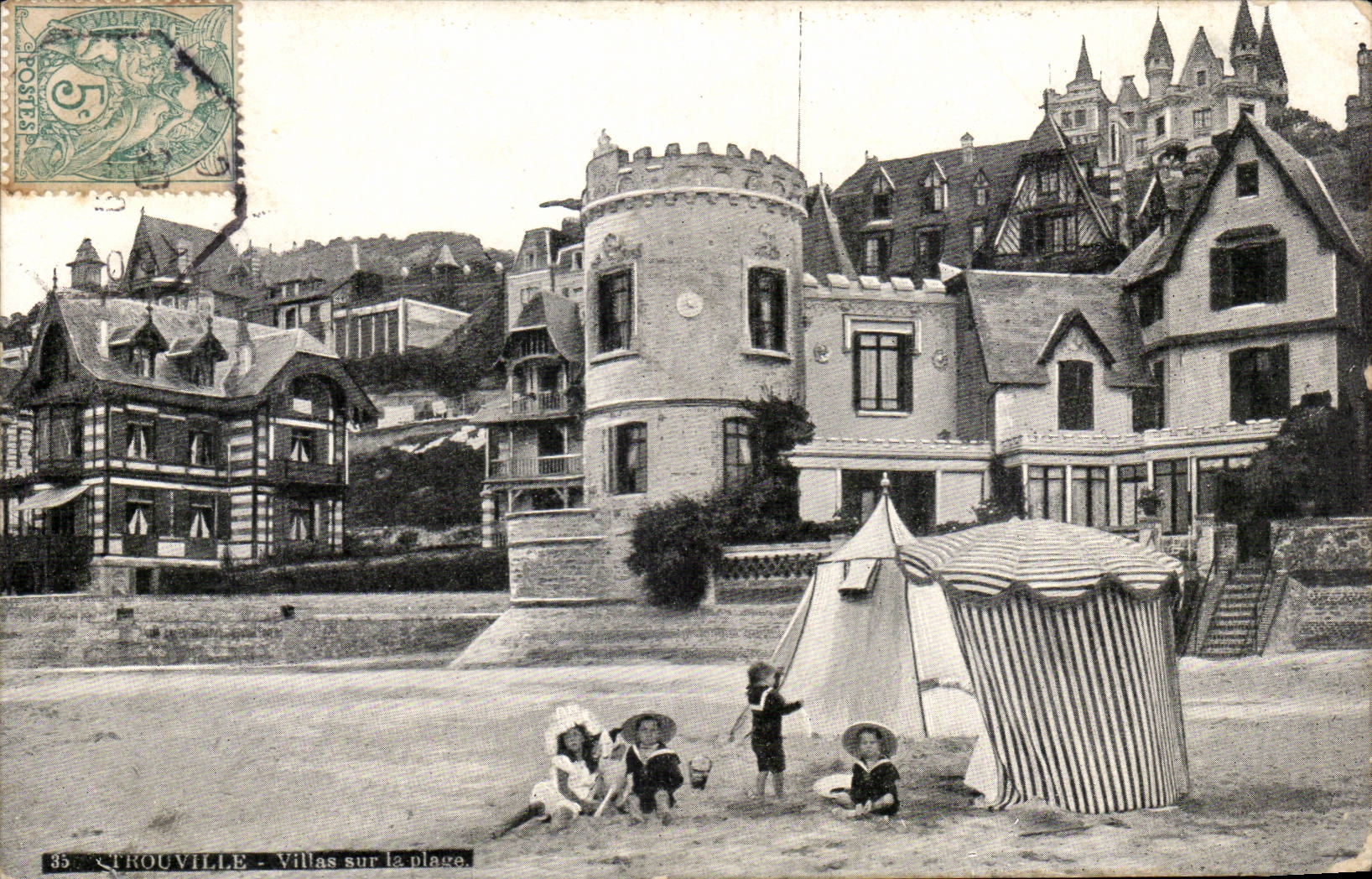 Trouville - Villas sur la plage — éditeur Aqua-Photo, n°35