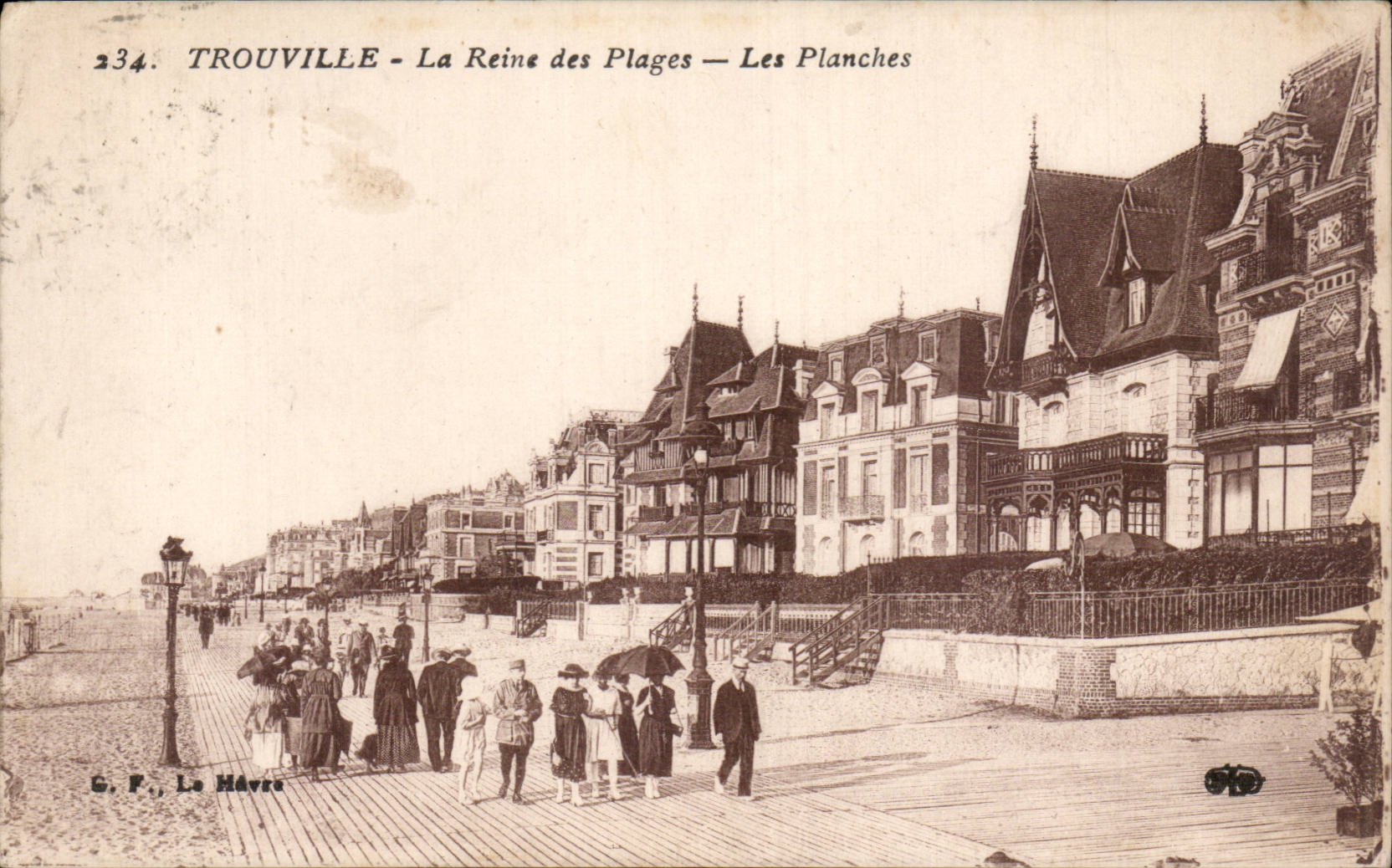 Trouville - La Reine des Plages — Les Planches — G. F., Le Havre