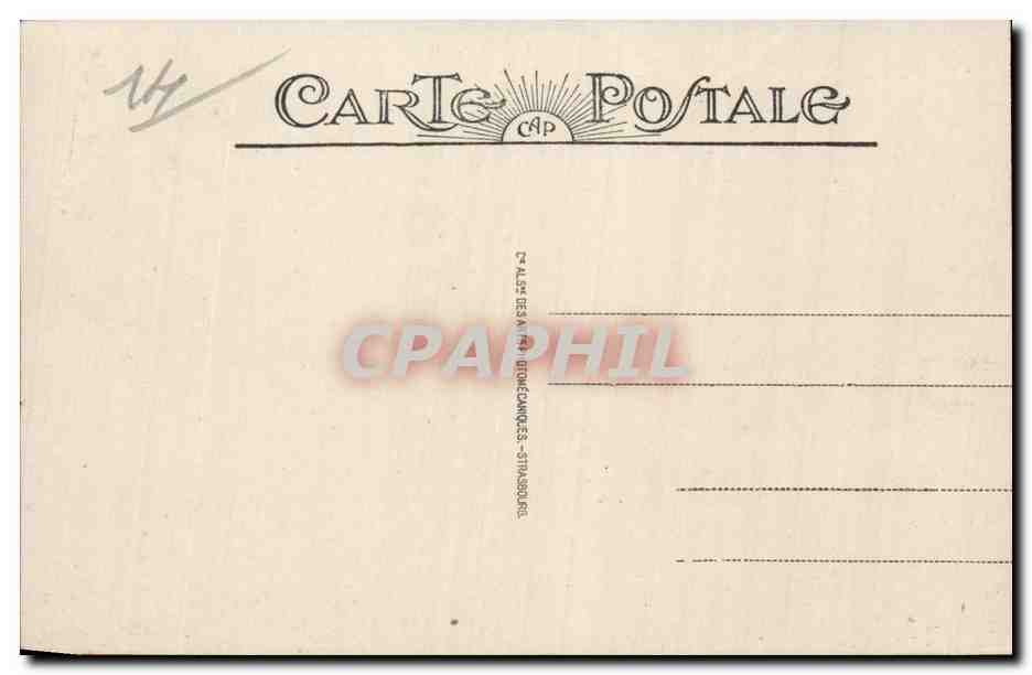 CPA Trouville Depart du bateau pour le Havre — Verso