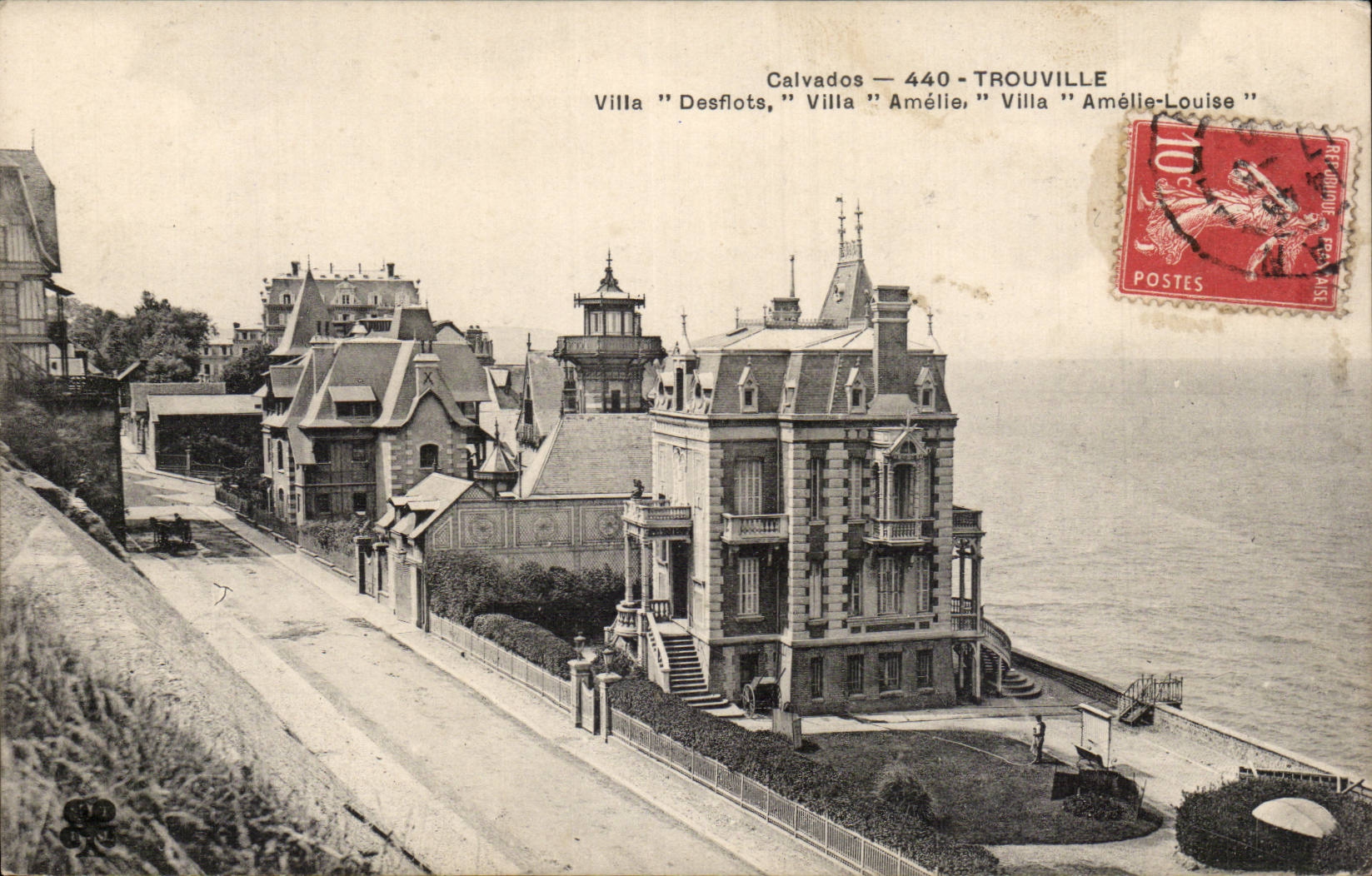CPA Trouville Villa Desflots Amelie Amelie Louise