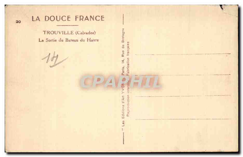CPA Trouville La sortie du bateau du Havre — Reverso