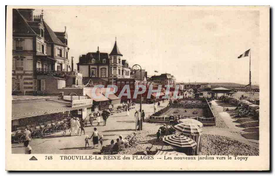 TROUVILLE-La REINE des PLAGES — Les nouveaux jardins vers le Topsy