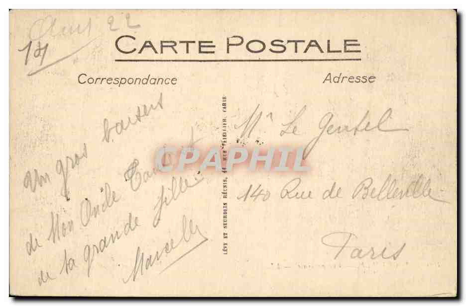 CPA Trouville Vue generale — Verso