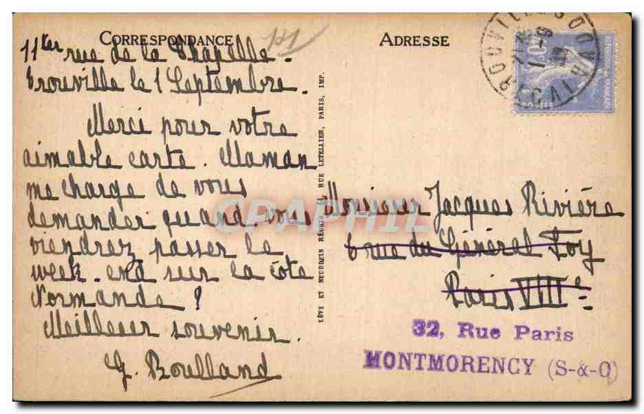 Trouville, la Reine des Plages — Vue Générale — LL, n°219 — Rückseite