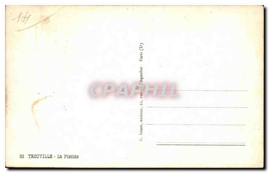 CPA Trouville La piscine — Verso