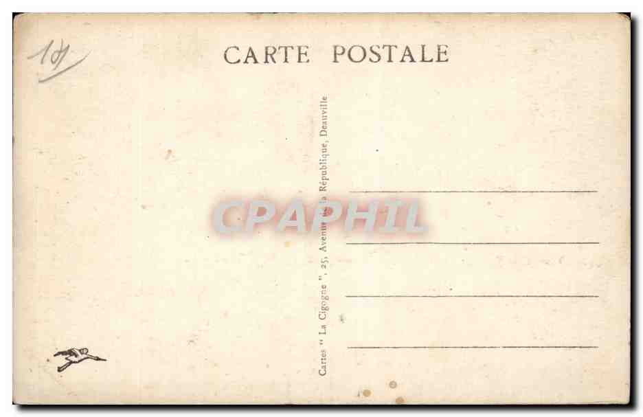 CPA Trouville Reine des plages Les planches et la Trouville Palace — Verso