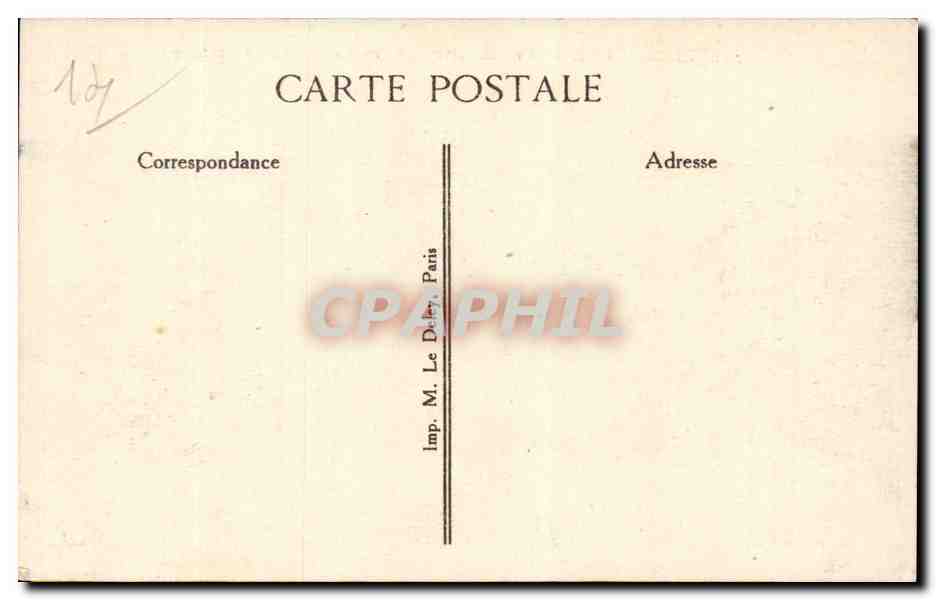 Trouville — Vue de la Jetée-Promenade par gros temps — Imp. M. Le Dufey, Paris — Rückseite