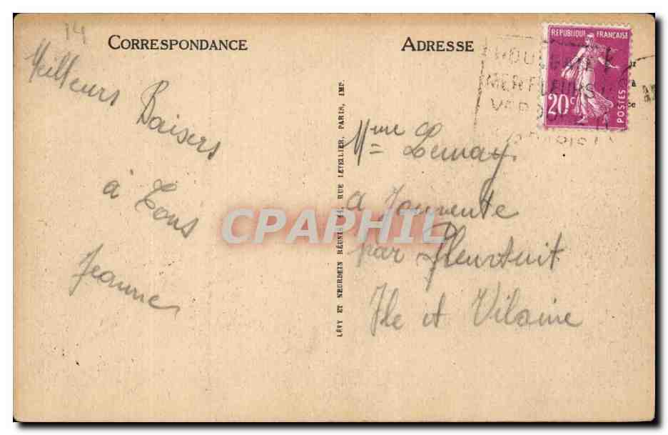 CPA Trouville La reine des plages Place du casino Durville — Verso
