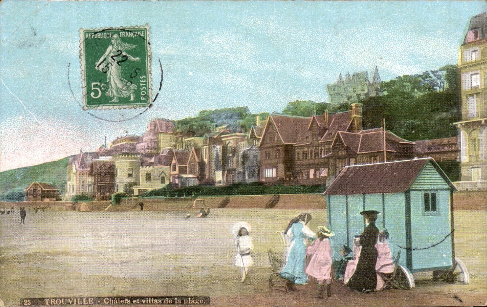 Trouville — Châteliers et villas de la plage — Éditeur non identifié, n° 25