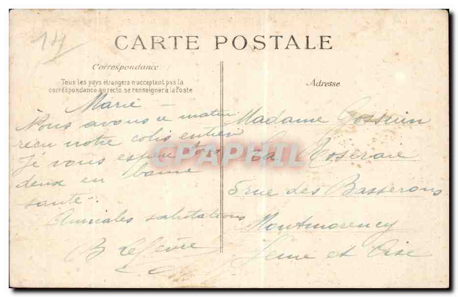 Trouville — L'Hôtel des Roches noires — Éditeur B.D. n°19 — Verso