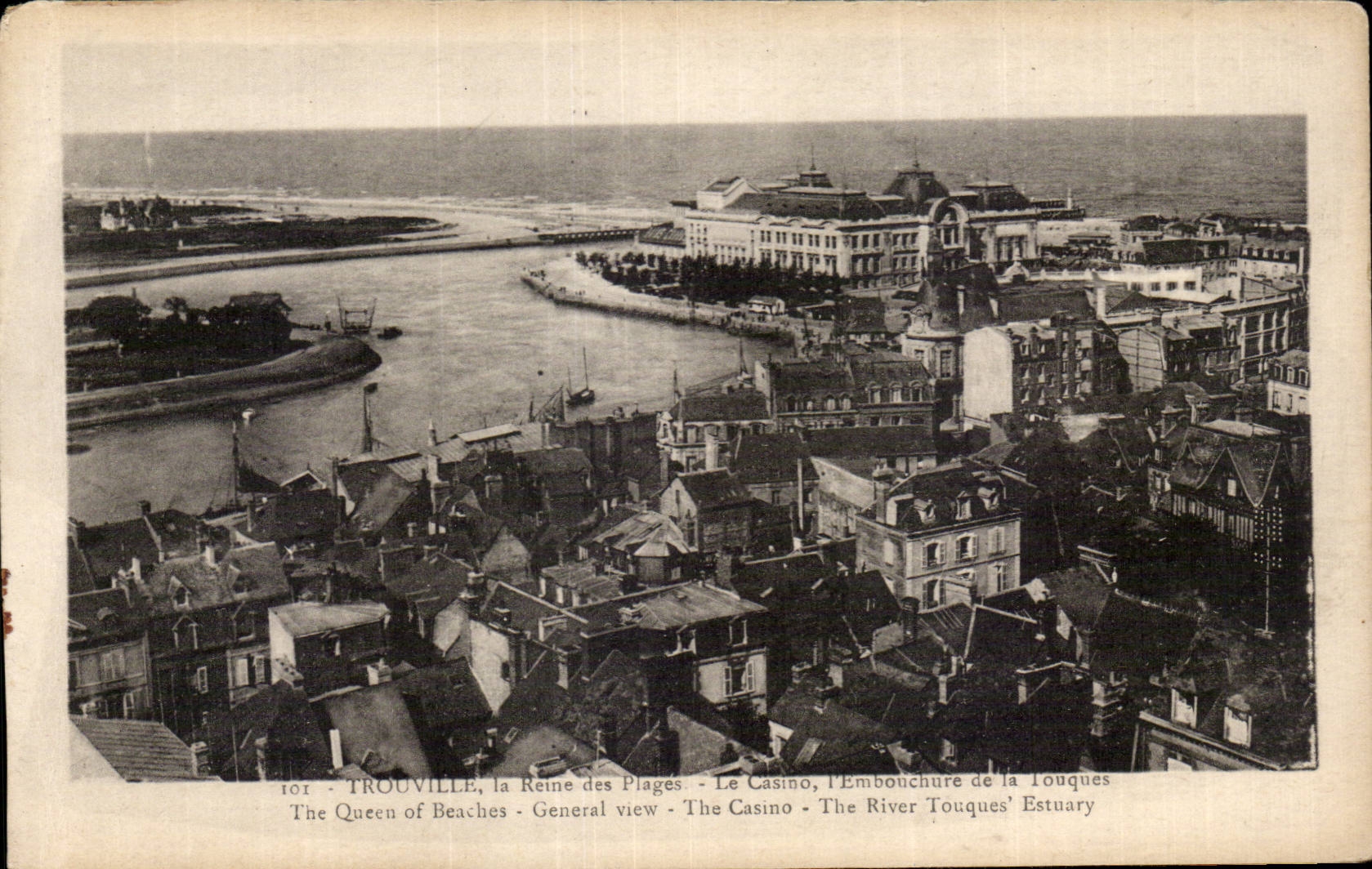 TROUVILLE, la Reine des Plages — Vue générale — Le Casino — Embouchure de la Touques