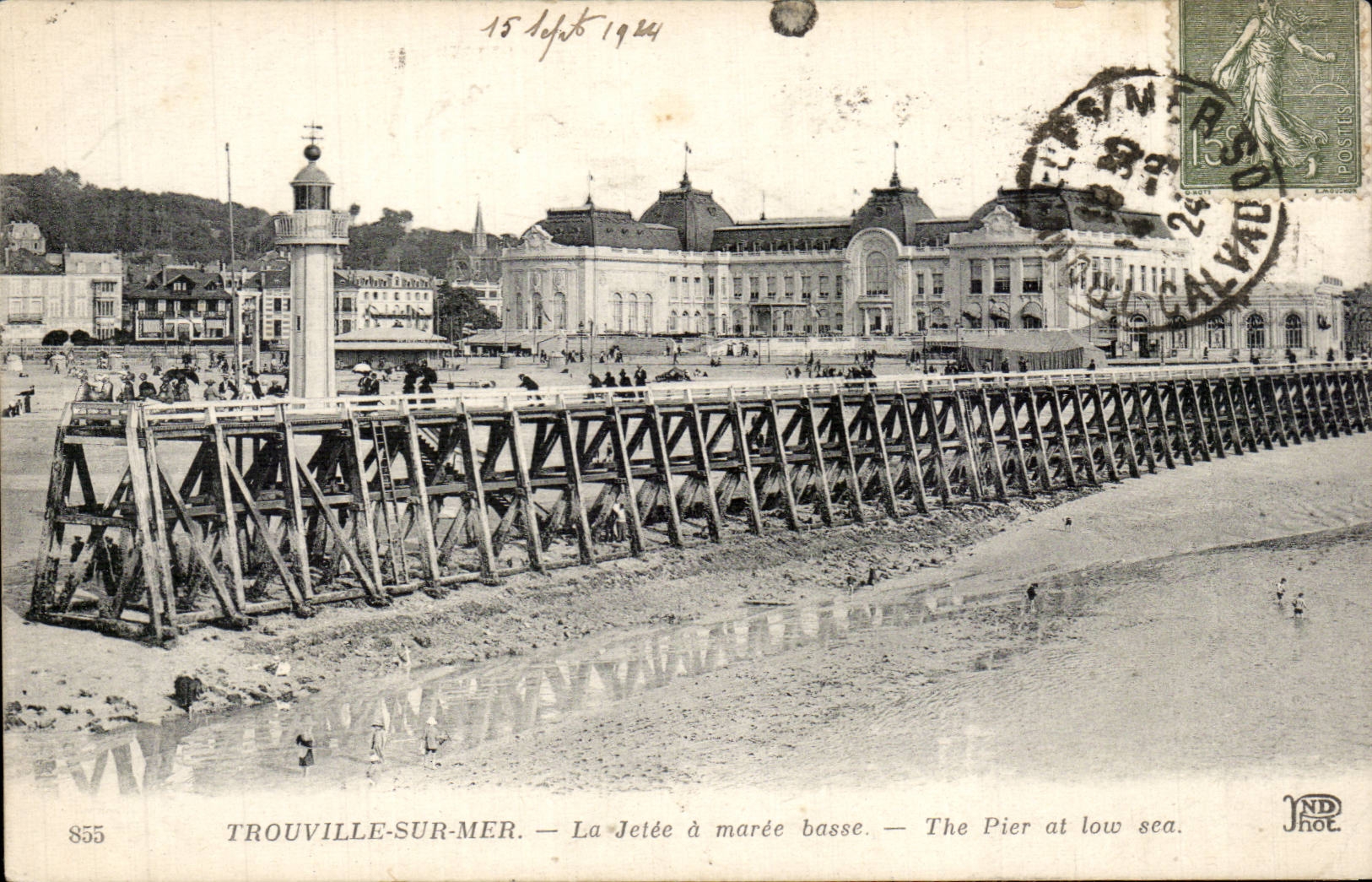 CPA Trouville La jetee a maree basse 