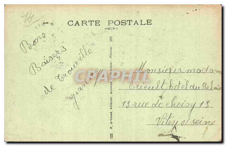 CPA Trouville La reine des plages Le casino — Verso