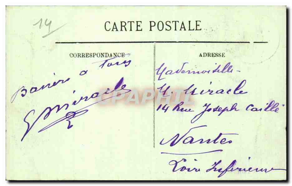 CPA Trouville Le palace et la plage — Verso