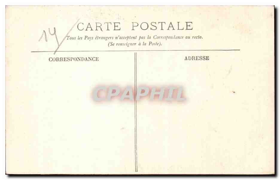 CPA Trouville Les jetees a l'heure de la maree — Verso