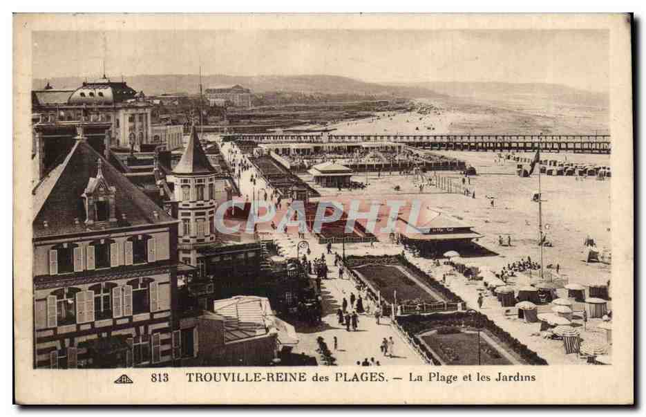 TROUVILLE-REINE des PLAGES — La Plage et les Jardins — D'ARTS PHOTOGRAPHIQUES