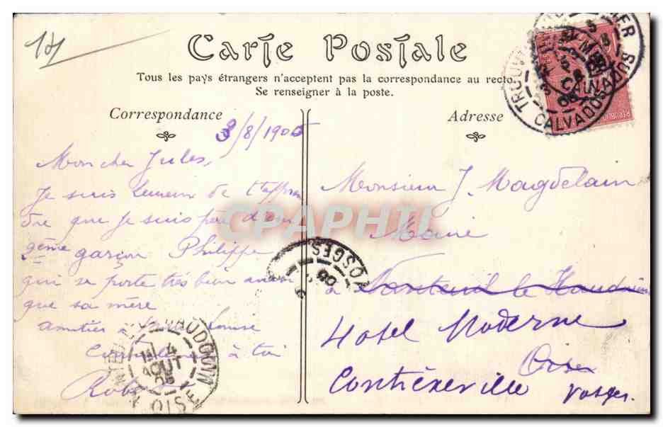TROUVILLE-SUR-MER — Les Roches noires — ND Phot — Verso