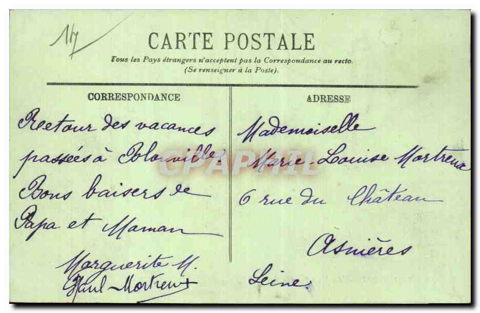 CPA Trouville La jetee promenade — Verso