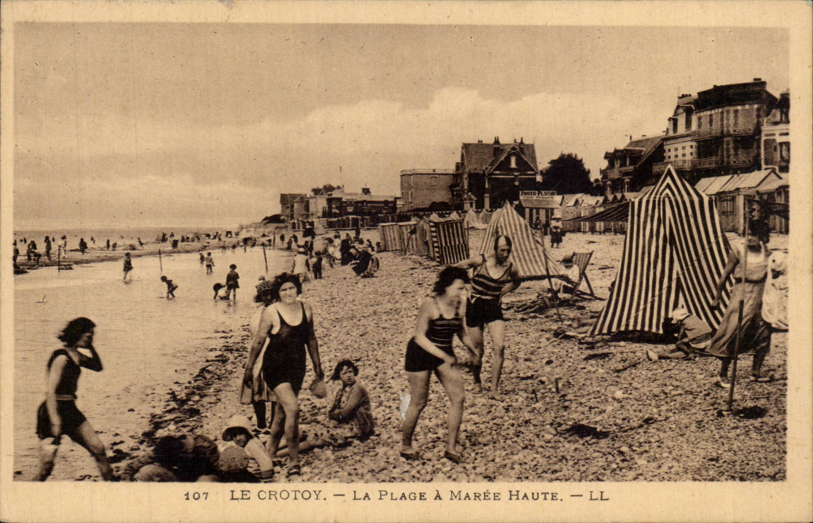 CPA Le Crotoy La plage a maree haute