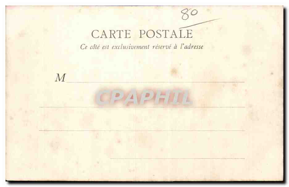 CPA Peronne L'hotel de ville — Back