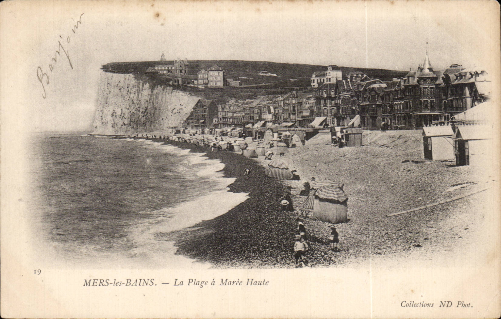 CPA Mers les Bains La plage a maree haute