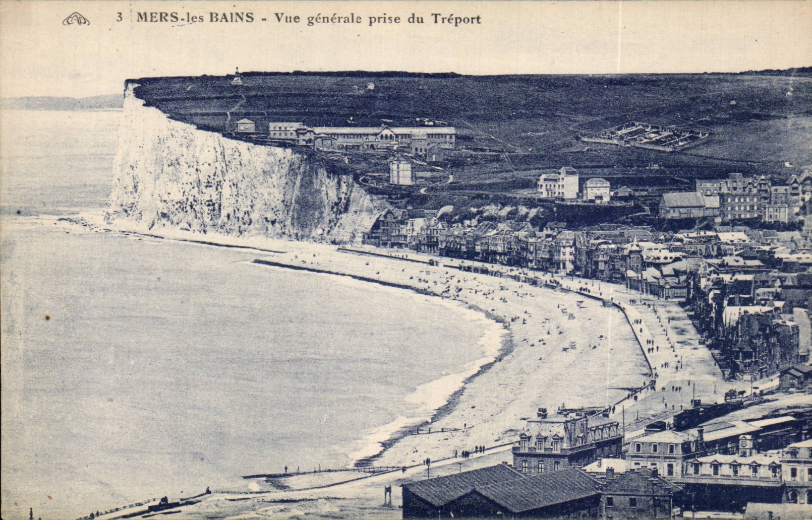CPA Mers les Bains Vue generale prise du Treport