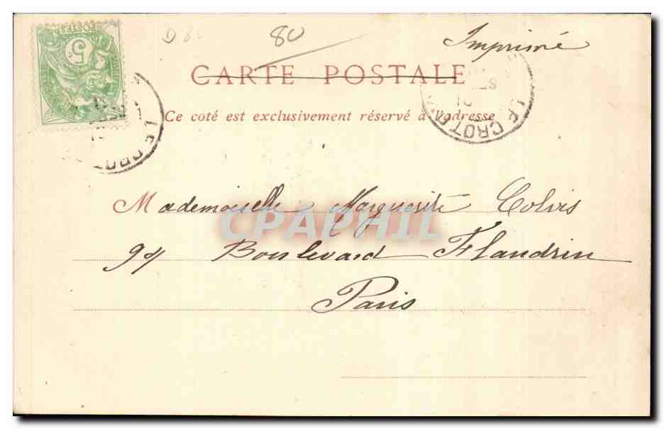 CPA Abbeville L'eglise de Saint Sepulcre — Back
