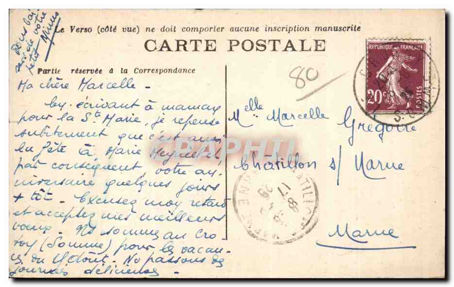 CPA Le Crotoy Vue de la plage au moment de la maree — Rückseite