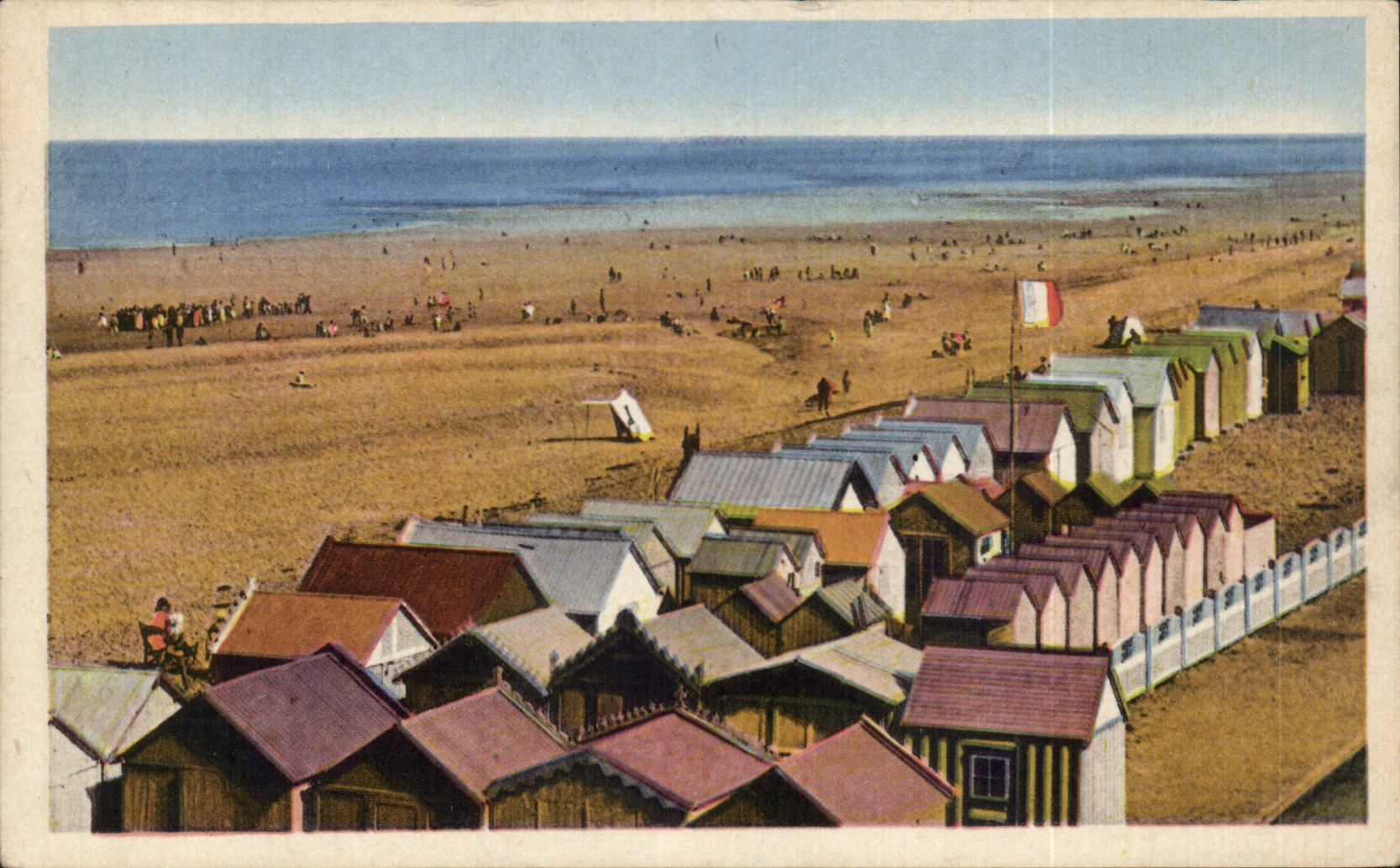 Cayeux-sur-Mer — Vue de la plage à marée basse — C° des Arts Photomécanique, Paris