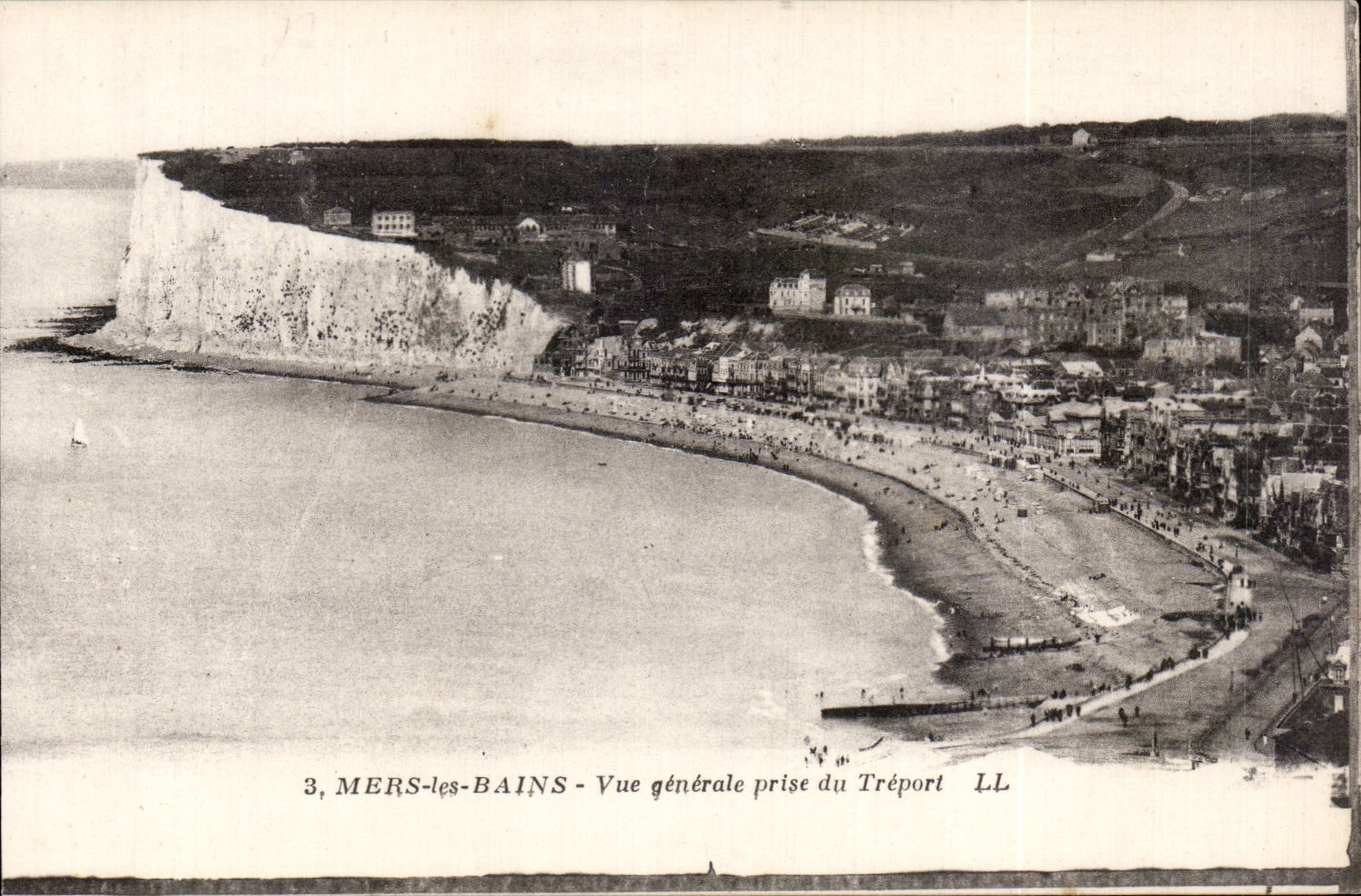 CPA Mers les Bains Vue generale prise du Treport