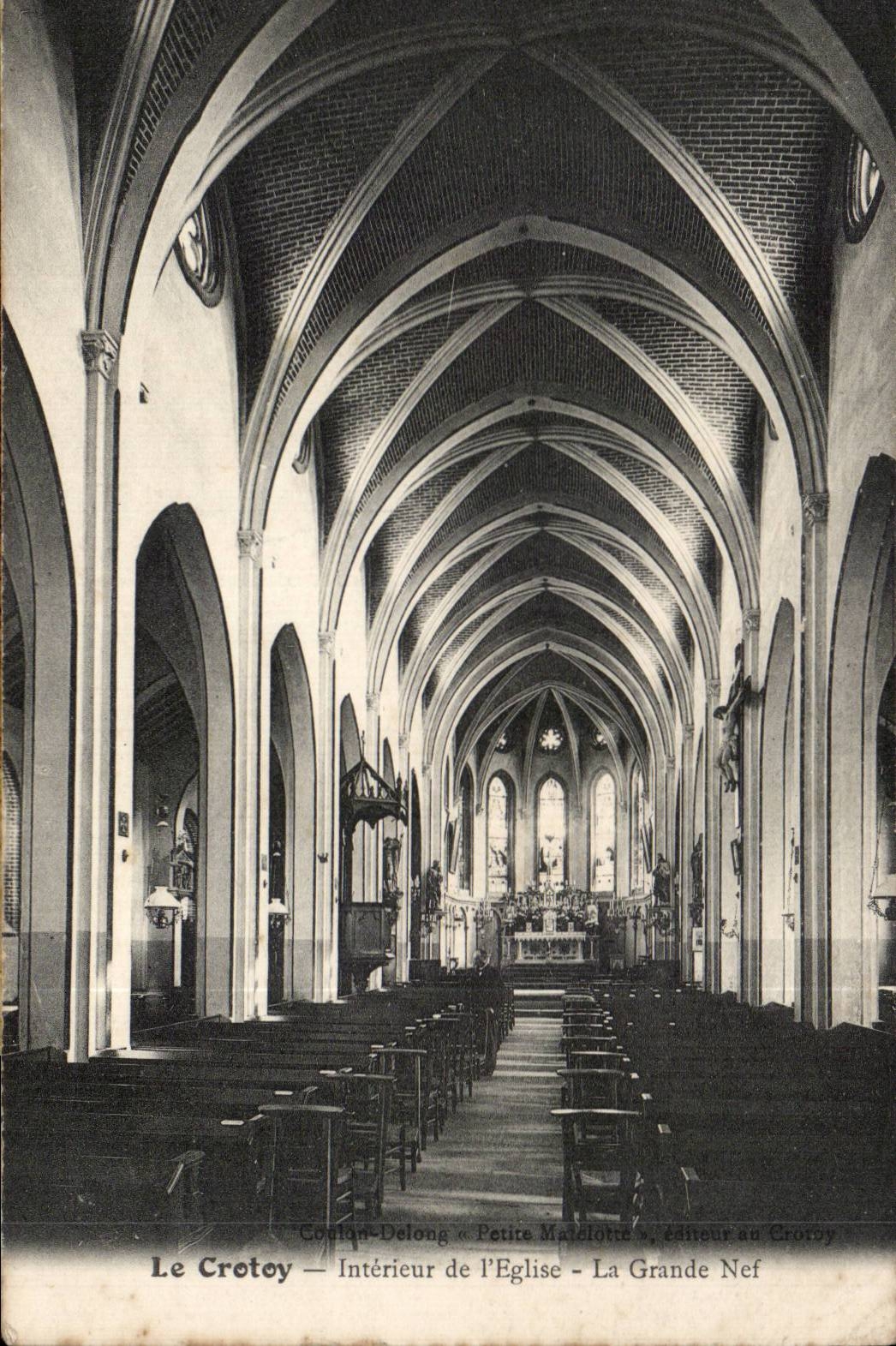 CPA Le Crotoy Interieur de l'eglise La grande nef