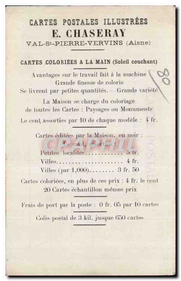 CPA Ham Donjon du chateau ou fut emprisonne Napoleon III (publicite Cartes posteslChseray Val St Pierre Vervins) — Back