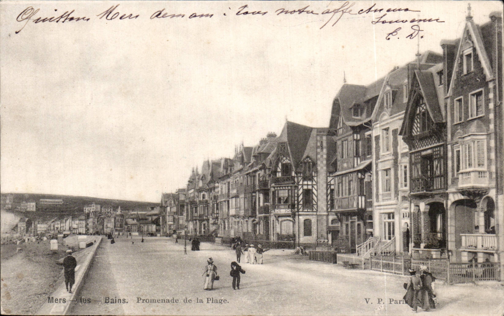 CPA Mers les Bains Promenade de la plage
