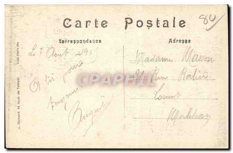 Bouchoir (Somme) — L'Église après le bombardement — A.R. n°462 — Back