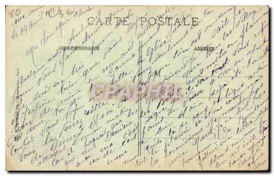 CPA Albert Notre Dame de Brebieres Vue generale exterieure avant le bombardement — Back