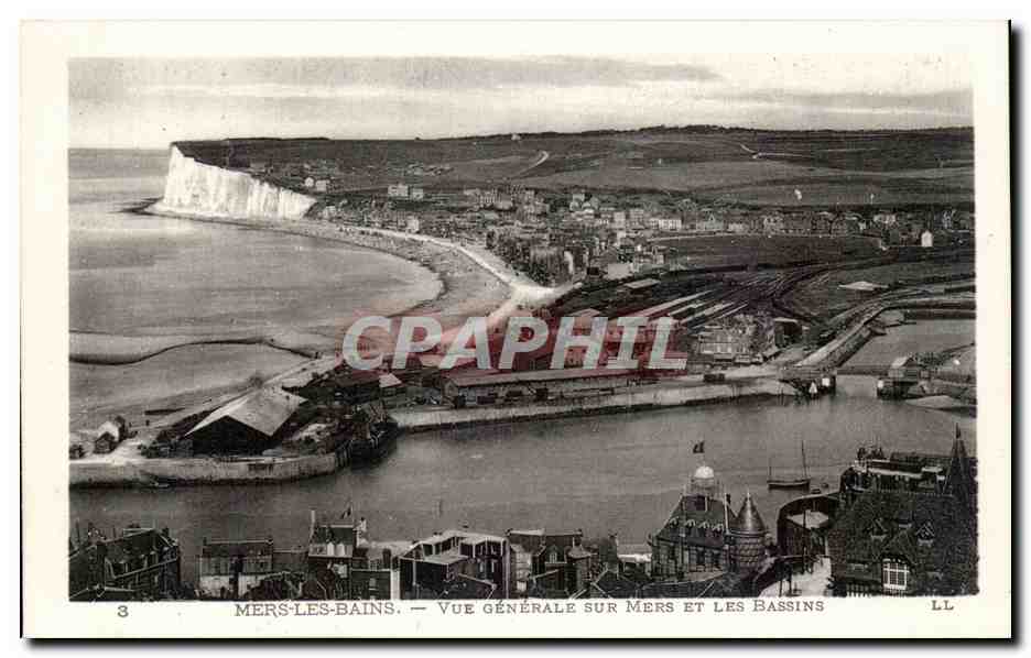 CPA Mers les Bains Vue generale sur Mers et les bassins
