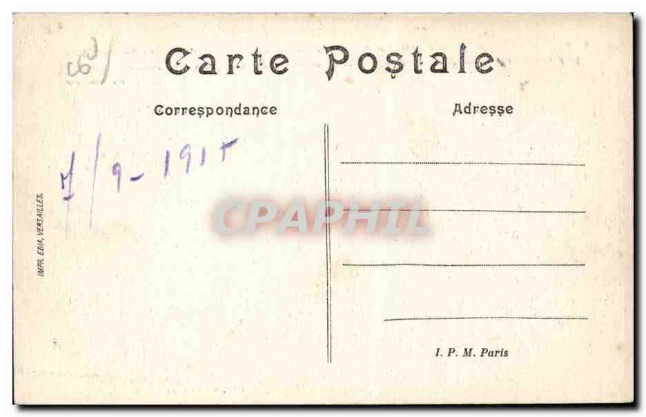 CPA Tilloloy La facade du chateau brule par les allemands le 17 novembre 1914 et bombarde par leurs obus — Back