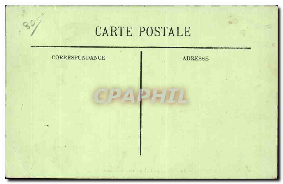 CPA Mers les Bains La plage et les cabines vers la falaise — Verso