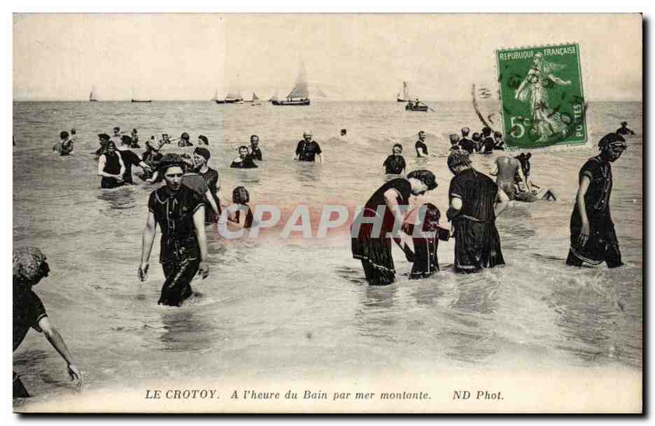 CPA Le Crotoy A l'heure du bain par mer montante