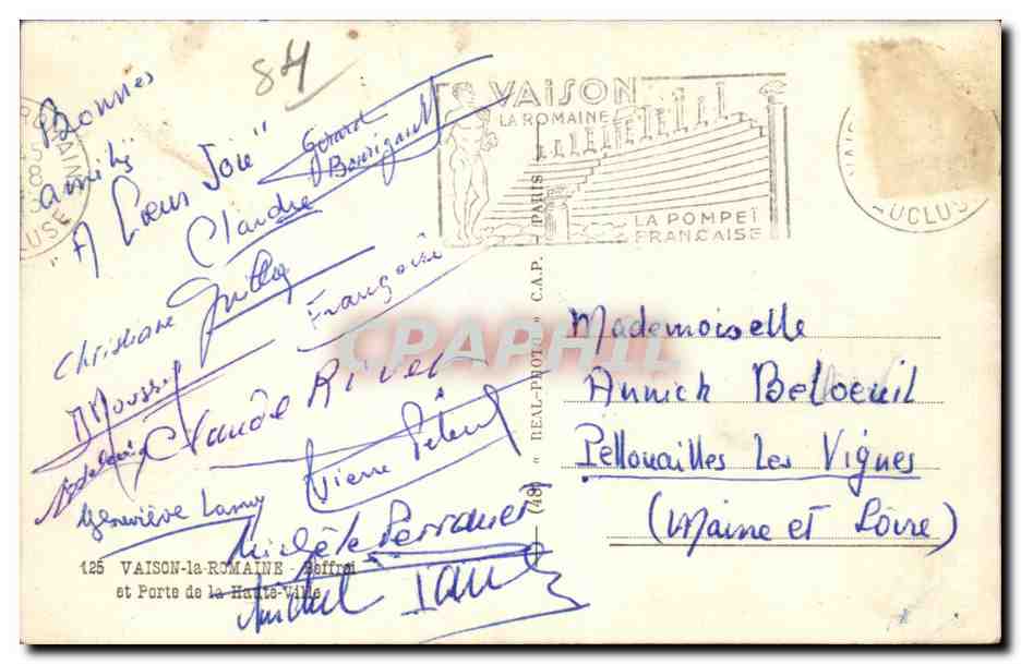 Cap — Vue de la tour et de la rue pavée — éditeur Cap — Verso