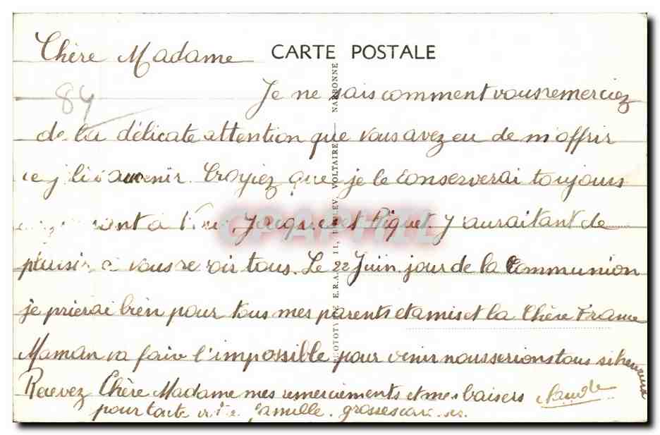 CPA Chateauneuf de Gadagne Le chateau — Rückseite