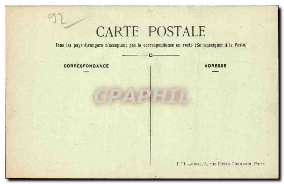 CPA Garches Bords de l'etang de Villeneuve — Rückseite