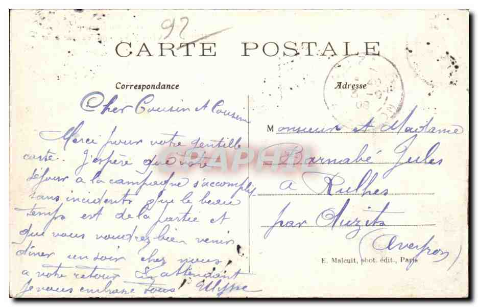 CPA Levallois Perret l'hotel de ville Vue generale — Rückseite