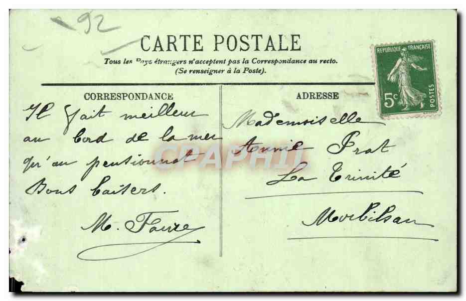CPA Boulogne sur Seine Le pensionnat St Joseph — Rückseite