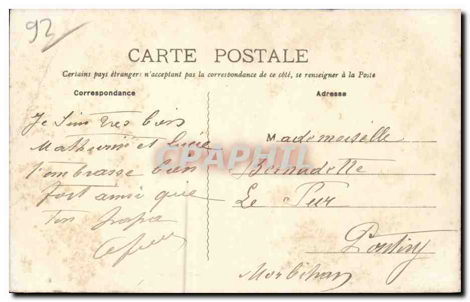 CPA Grand Montrouge La mairie — Rückseite