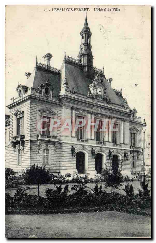 CPA Levallois Perret l'hotel de ville