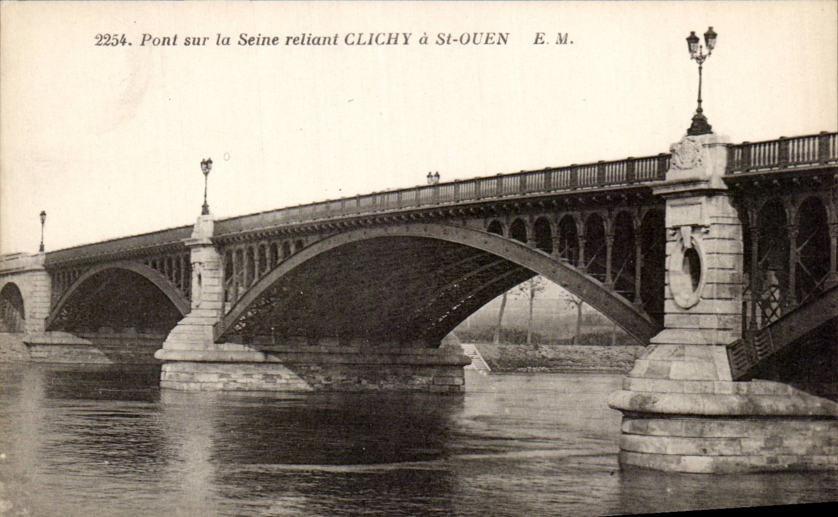 CPA Pont sur la Seine reliant Clichy a St Ouen